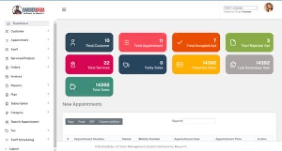 Salon Management System in PHP